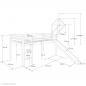 Preview: Kinderbett Hochbett Spielbett Kiefer Massiv Pirat weiss + Rutsche Turm