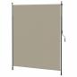 Preview: seitenmarkise-montage-ohne-bohren-hoehenverstellbar-mit-handkurbel-metallrahmen-sandfarben-200x215-305cm