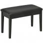 Preview: klavierbank-pianobank-fuer-1-person-holzbeine-gepolstert-schwarz-75x35x49cm