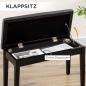 Preview: klavierbank-pianobank-fuer-1-person-holzbeine-gepolstert-schwarz-75x35x49cm