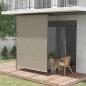 Preview: seitenmarkise-montage-ohne-bohren-hoehenverstellbar-mit-handkurbel-metallrahmen-sandfarben-200x215-305cm