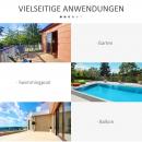 Mobile Preview: Polyrattan Bistroset für 2 Personen Sitzgruppe Rattan Gartenmöbel Set Garnitur Braun