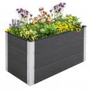 Mobile Preview: hochbeet-pflanzkasten-blumenkuebel-blumenkasten-wetterfest-ohne-boden-grau-wpc-aluminium-100x50x55-5cm