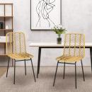 Mobile Preview: 2er-set-esszimmerstuehle-im-boho-stil-akzentstuhl-pe-rattan-natur-schwarz-44x58x85cm