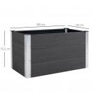 Mobile Preview: hochbeet-pflanzkasten-blumenkuebel-blumenkasten-wetterfest-ohne-boden-grau-wpc-aluminium-100x50x55-5cm