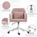 Mobile Preview: massagestuhl-schreibtischstuhl-massagefunktion-hoehenverstellbar-rosa-55x65x78-86cm
