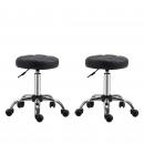 Mobile Preview: rollhocker-set-drehhocker-mit-raedern-arbeitshocker-hoehenverstellbar-drehbar-kunstleder-schwarz-35-5x48-63cm