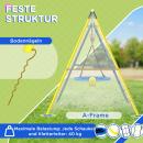 Mobile Preview: kinderschaukel-set-4-in-1-schaukelgeruest-schaukelgestell-mit-2-schaukeln-basketballkorb-kletterleiter-gartenschaukel-fuer-3-8-jahre-kinder-stahl-gelb