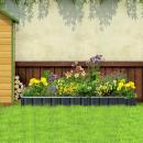 Mobile Preview: hochbeet-aus-stahl-diy-gartenbeet-mit-t-form-pflanzenschilder-handschuhe-pflanzenbeet-kraeuterbeet-blumentreppe-fuer-balkon-garten-dunkelgrau-258x90x30cm