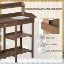Mobile Preview: pflanztisch-gaertnertisch-blumentisch-mit-wanne-garten-tannenholz-braun-117x45x121cm